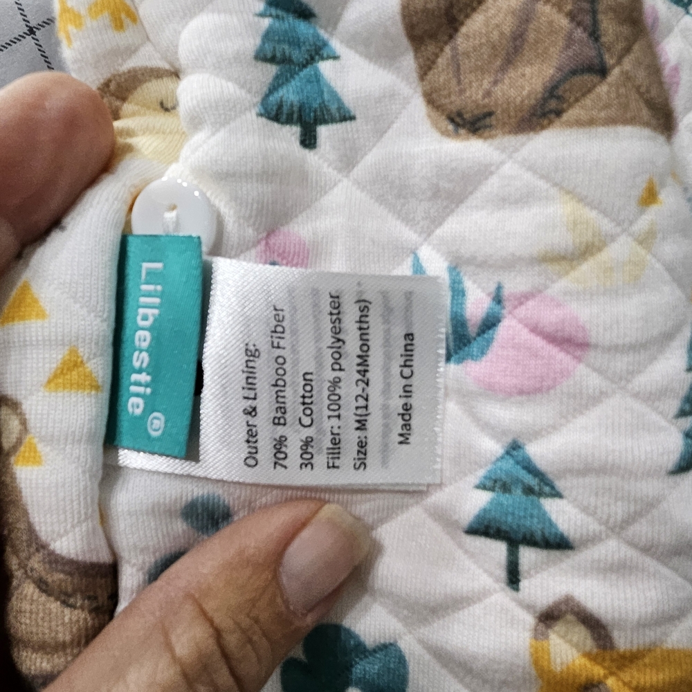 Adidas White Quilted Baby Romper with Bear and Tree Print - Picture 3 of 3